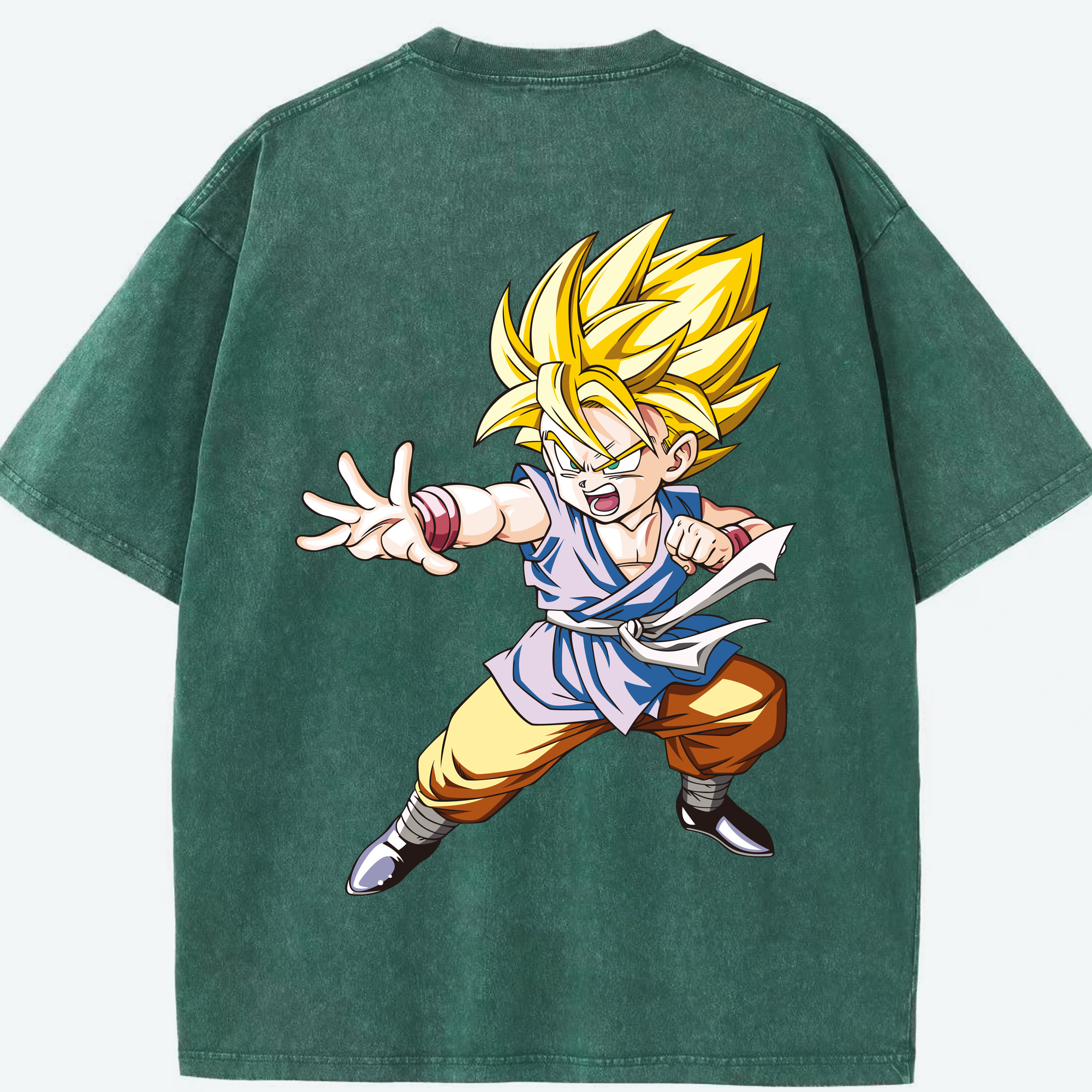 （画像用） ドラゴンボール ベジット DRAGON BALL Vegetto 綿100% ヴィンテージ風 半袖Tシャツ（背面プリント）